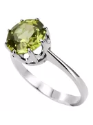 Artesanía vintage Anillo Peridoto amarillo Plata de ley 925 vrc157s